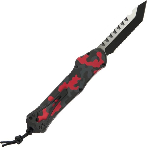 Нож Heretic Hydra Tanto Two Tone Black Blade Aluminum Handle, серрейтор red camo