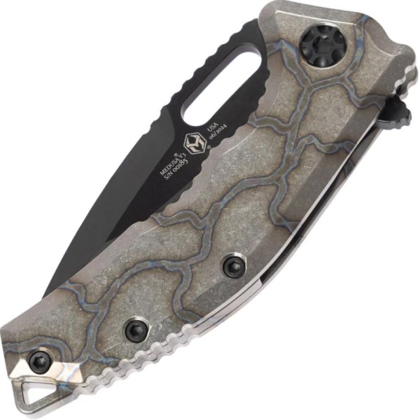 Нож Heretic Medusa Magnacut DLC Blade Titanium grey
