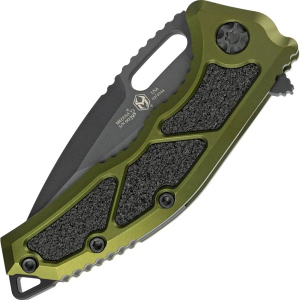 Нож Heretic Medusa Black Blade MagnaCut Aluminum green