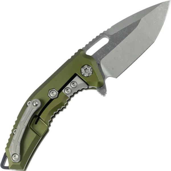 Нож Heretic Medusa Tanto MagnaCut Battleworn Aluminum green