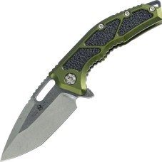 Нож Heretic Medusa Tanto MagnaCut Battleworn Aluminum green