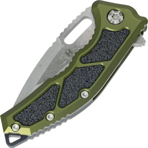 Нож Heretic Medusa Tanto MagnaCut Battleworn Aluminum green