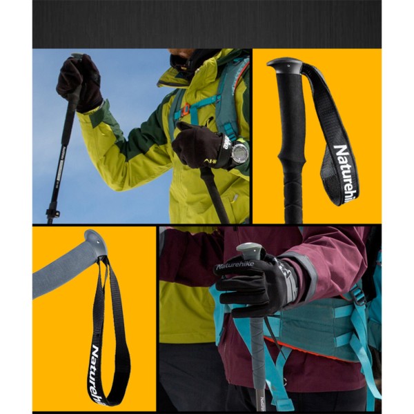 Трекинговая палка Naturehike NH17D017-D, 56-120 см, черная