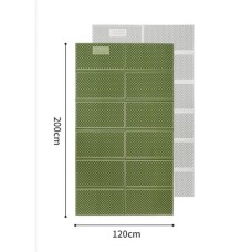 Коврик туристический Naturehike CNK2450WS044 складной двухместный IXPE с алюминиевой пленкой, 200x120x1.8 см, оливковый