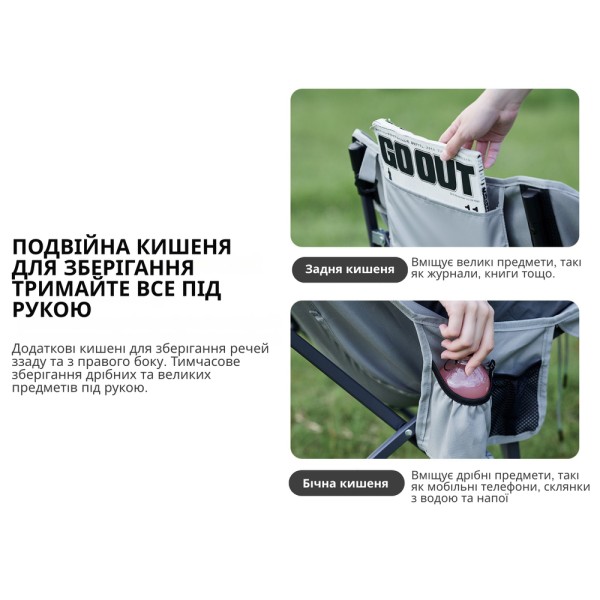 Стул складной Naturehike CNK23JU0001, темно-зеленый