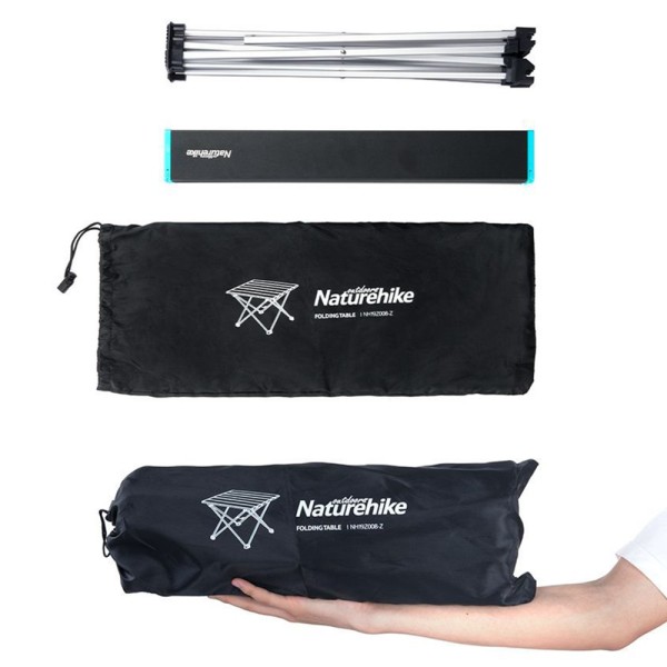 Стол раскладной Naturehike NH19Z008-Z, алюминий, Размер S, черный