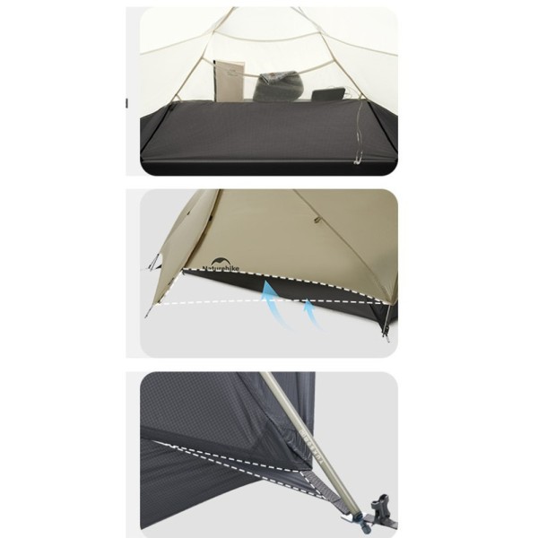 Палатка одноместная ультралегкая Naturehike Mongar UL CNK2550WS016, серая