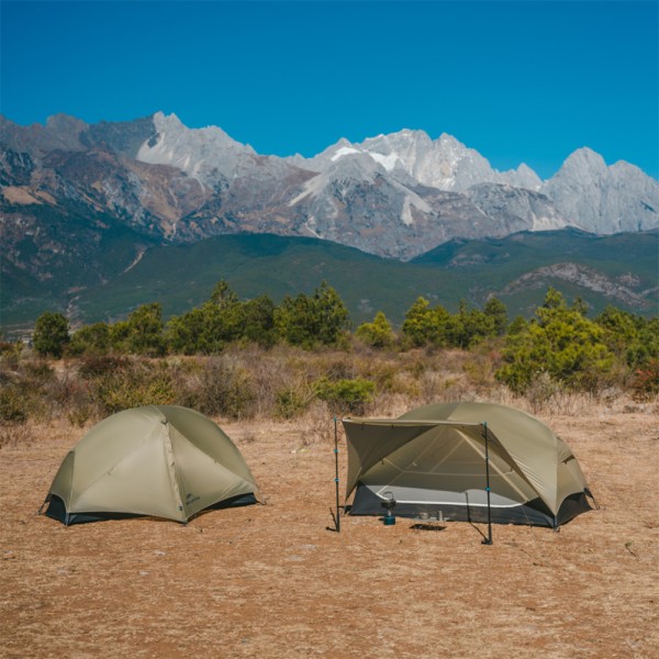 Палатка двухместная ультралегкая Naturehike Mongar UL CNK2550WS016, 15D, серая