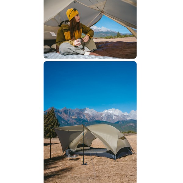 Палатка двухместная ультралегкая Naturehike Mongar UL CNK2550WS016, 15D, серая