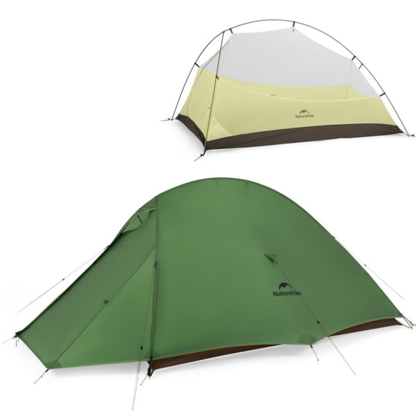 Палатка сверхлегкая двухместная Naturehike Cloud Up Pro CNK2350WS020, темно-зеленая
