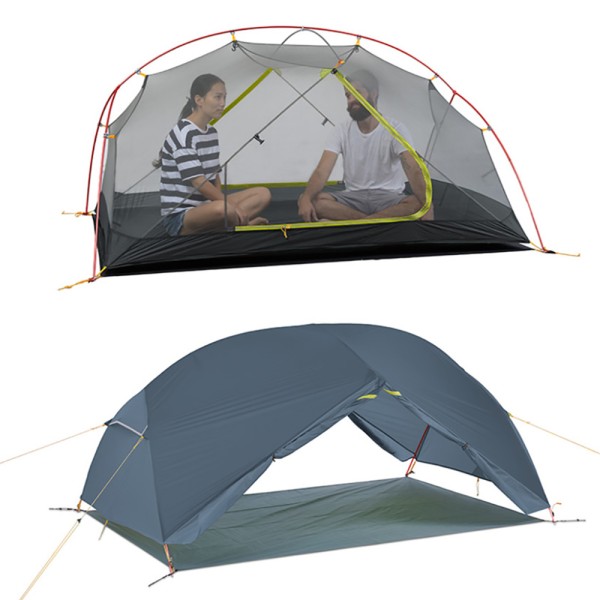 Палатка двухместная ультралегкая Naturehike Mongar UL NH19M002-J, темно-синяя