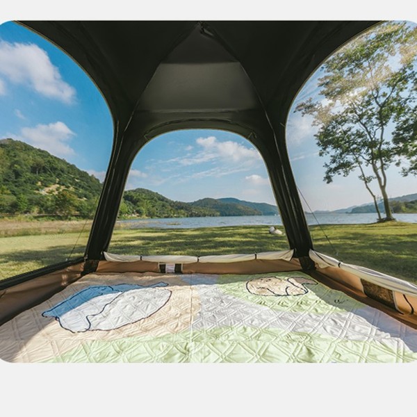 Палатка трехместная автоматическая с тентом Naturehike Ango CNK2550WS010, L, коричневая