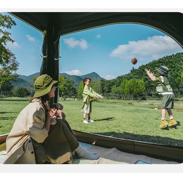 Палатка трехместная автоматическая с тентом Naturehike Ango CNK2550WS010, L, коричневая