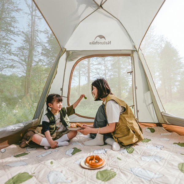 Палатка трехместная автоматическая с тентом Naturehike Ango Picnic CNK2450WS021, коричневая