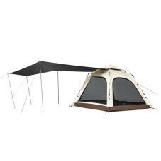 Палатка трехместная автоматическая с тентом Naturehike Ango CNK2550WS010, S, коричневая