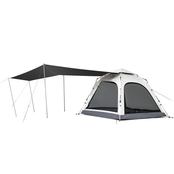 Палатка трехместная автоматическая с тентом Naturehike Ango CNK2550WS010, L, серая