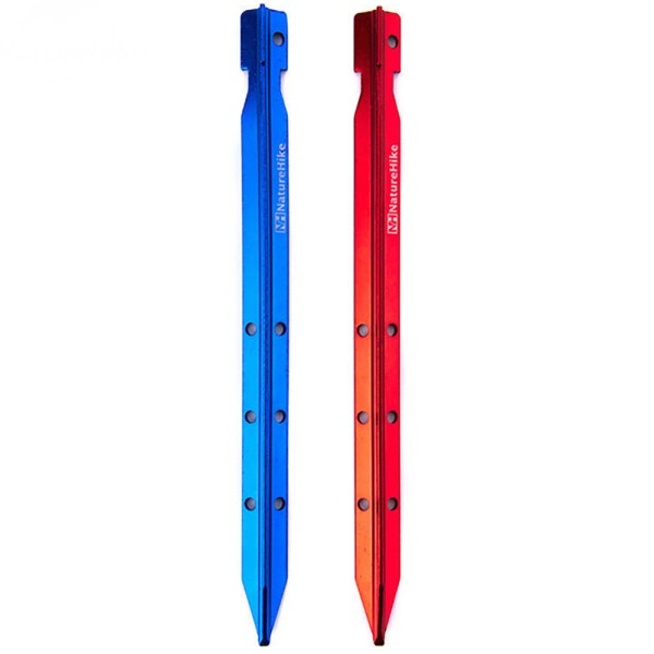 Колышки алюминиевые Naturehike NH15A009-I 25 см, красный (4 шт)