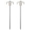 Колышки металлические Naturehike NH21YW133, 25 см, белые 2 шт.