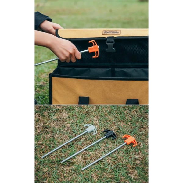 Колышки металлические Naturehike NH21YW133, 25 см, белые 2 шт.