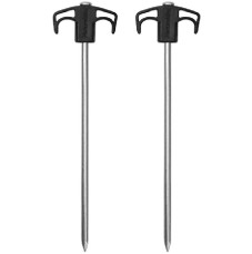 Кілки металеві Naturehike NH21YW133, 25 см, чорні, 2 шт.
