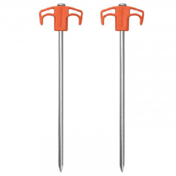 Колышки металлические Naturehike NH21YW133, 25 см, оранжевые, 2 шт.