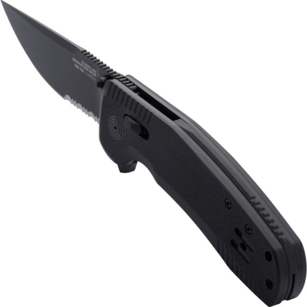 Нож SOG-TAC XR (Black, Partially Serrated)