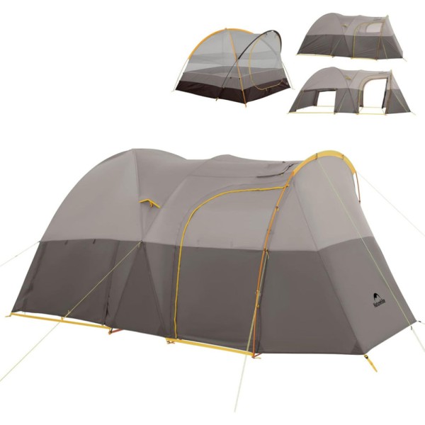 Палатка шестиместная Naturehike, KOTA 6, CNK2450WS031, 75D, светло-коричневая