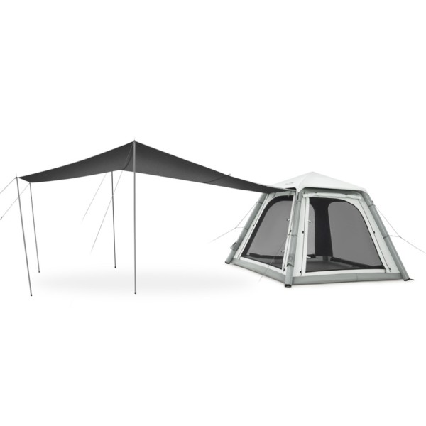 Палатка четырехместная автоматическая надувная с тентом Naturehike Ango CNK2550WS017, серая