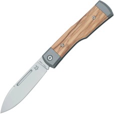 Ніж Fox Gunstock, olive wood + titanium Brown