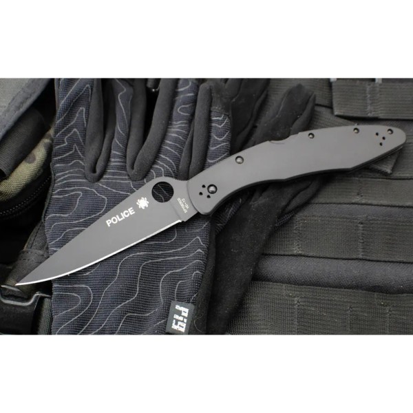 Нож Spyderco Police Black Tactical