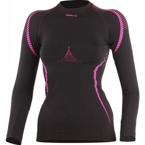 Термофутболка женская Lasting SITA 9040 L/XL черный/розовый
