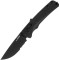 Нож SOG Flash AT, полусеррейтор, Black