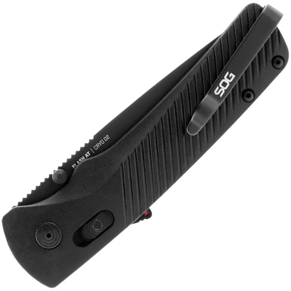 Нож SOG Flash AT, полусеррейтор, Black