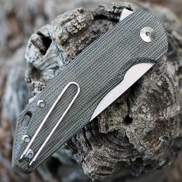 Нож GiantMouse ACE Corta - Green Canvas Micarta