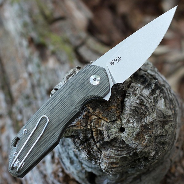 Нож GiantMouse ACE Corta - Green Canvas Micarta