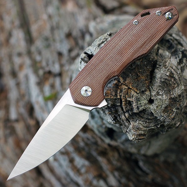 Нож GiantMouse ACE Corta - Natural Canvas Micarta Brown