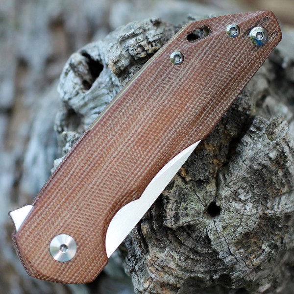 Нож GiantMouse ACE Corta - Natural Canvas Micarta Brown