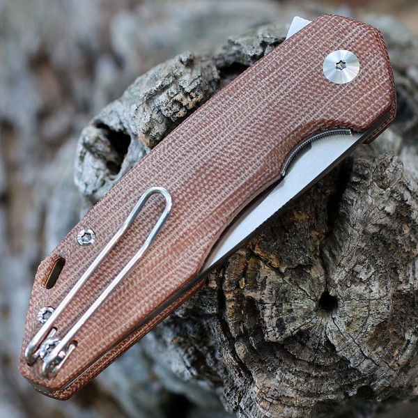 Нож GiantMouse ACE Corta - Natural Canvas Micarta Brown
