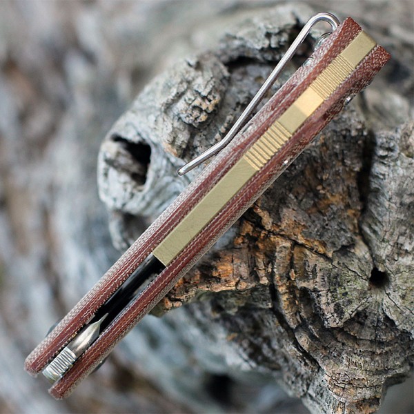 Нож GiantMouse ACE Corta - Natural Canvas Micarta Brown