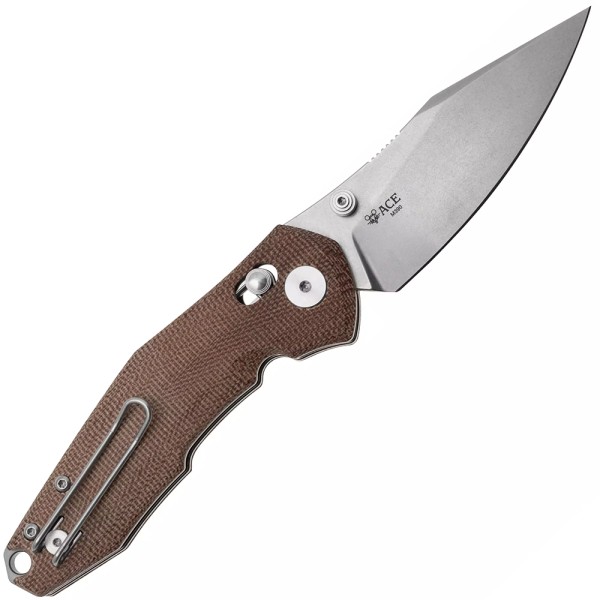 Нож GiantMouse ACE Nazca - Natural Canvas Micarta Brown