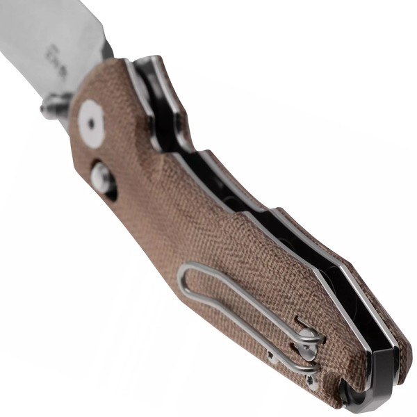 Нож GiantMouse ACE Nazca - Natural Canvas Micarta Brown