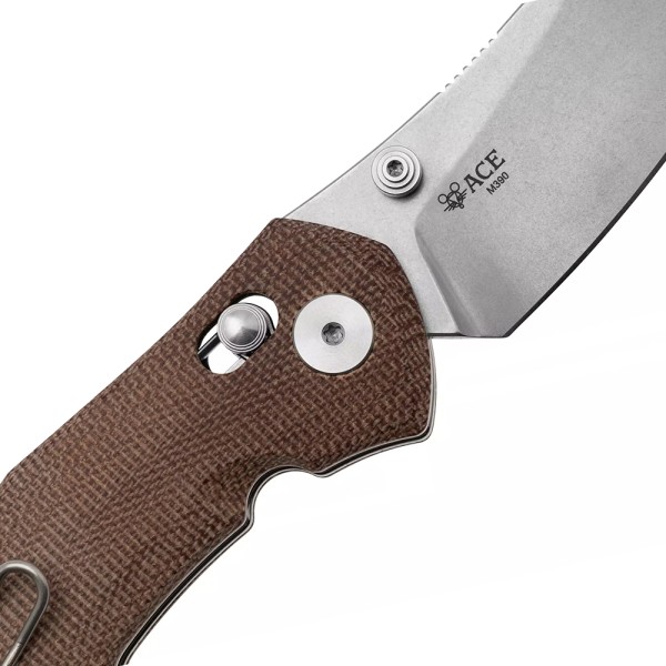 Нож GiantMouse ACE Nazca - Natural Canvas Micarta Brown