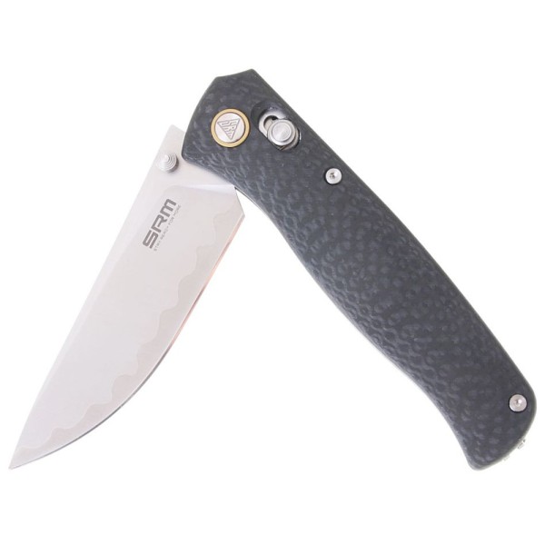 Нож SRM Medal 255L-CB2, Carbon Fiber, Laminated 140Cr steel