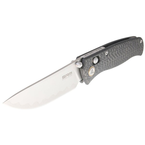 Нож SRM Medal 255L-CB2, Carbon Fiber, Laminated 140Cr steel