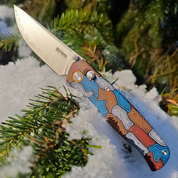 Нож SRM Medal 255L-GQ2, Laminated, разноцветньій G-10