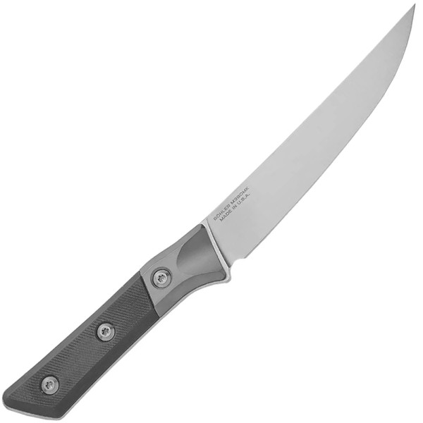 Нож кухонный Microtech Boning Knife Stonewash Standard Titanium Bolster, G-10 Black
