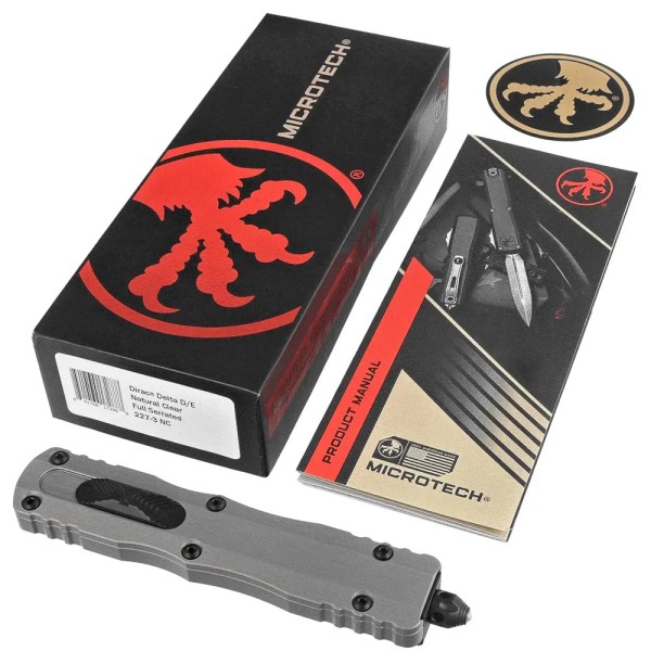 Нож Microtech Dirac Delta D/E Serrated Black Standard Natural Clear