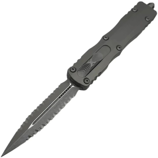 Ніж Microtech Dirac Delta Apocalyptic Double Natural Clear серейтор
