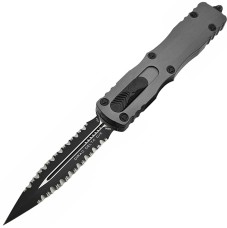 Ніж Microtech Dirac Delta D/E Black Blade Double Serrated Natural Clear