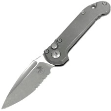 Ніж Microtech LUDT S/E Marfione Select Stonewash Slab Side Titanium W/ApocalypticTitanium Accent Hardware Part серейтор
